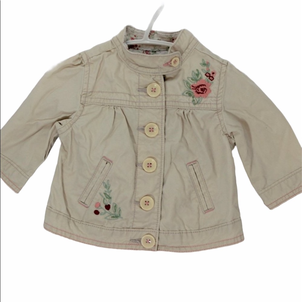 JOE FRESH Floral Embroidered Jacket 3-6 Months